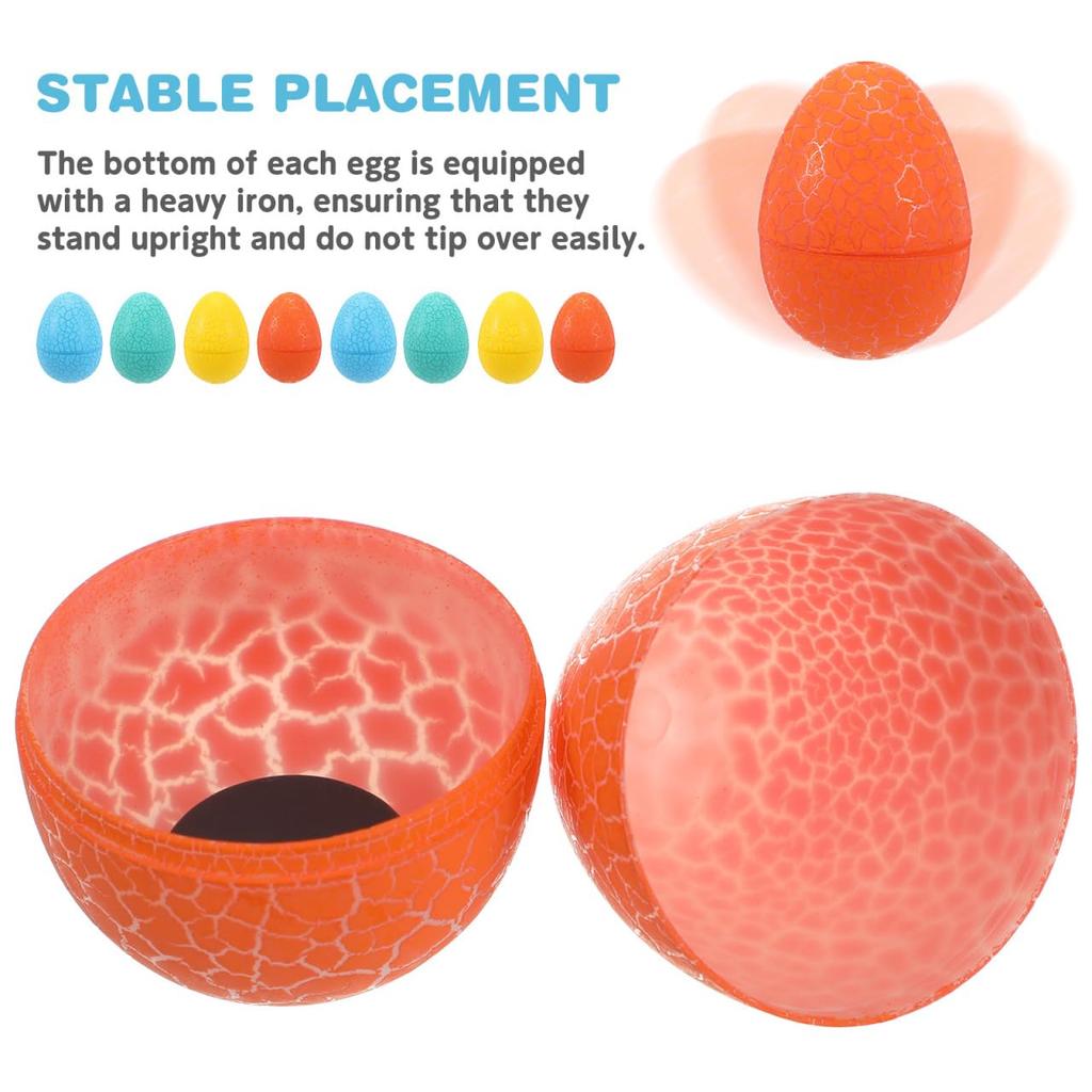 Totority Dinosaur Eggs, Set of 12, Tumble-Proof Toys with Dinosaur Figures, Easter Egg Prizes, Kids' Party Gifts, Educational Toys for Boys, Surprise