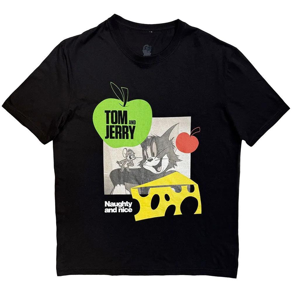 2026 Summer Comic Form Tom and Jerry Image 100 Cotton Printed Oversize Casual Tshirt Adult Children Parentchild Top Homewear