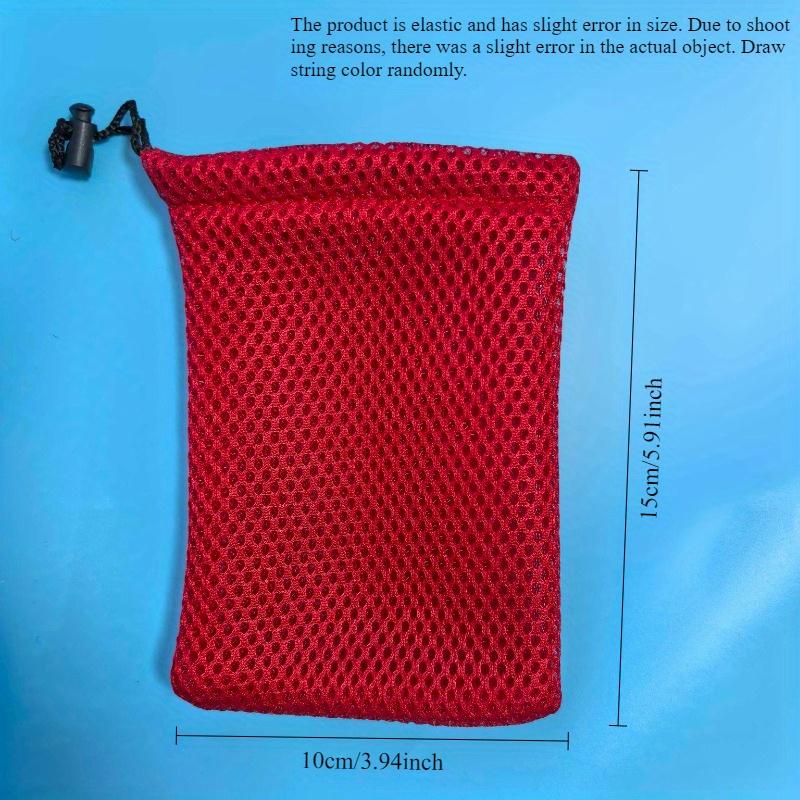 Nylon Mesh Pouch with Drawstring Closure - Durable, Lightweight Bag for Jewelry, Earphones, Accessory Storage, Jewelry Organizer