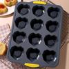 12-Cavity Silicone Cake Mold Food-Grade Pudding Jelly Mold Heart-Shaped Baking Mold  Dessert Making