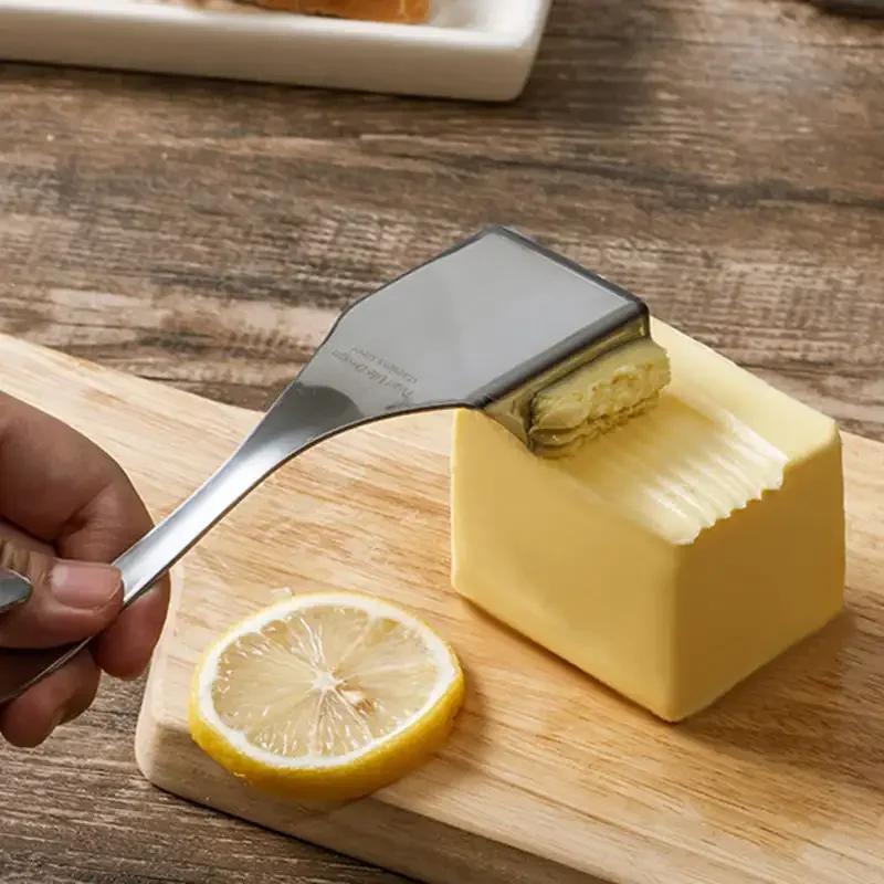 Butter Cutter Stainless Steel Kitchen Baking Tools Cheese Slicer Household Creative Baking Gadget Butter and Jam Spreading Knife