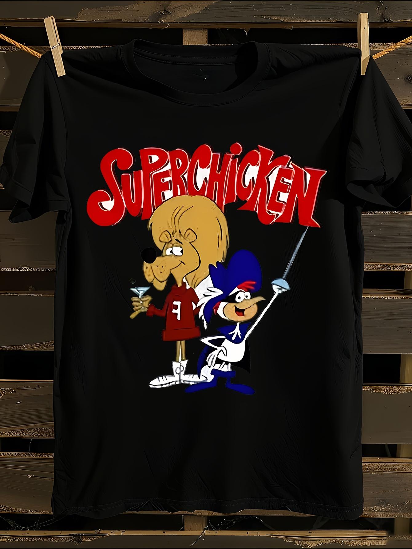 SUPER CHICKEN Cartoon Jay Ward Graphic Tshirt XL