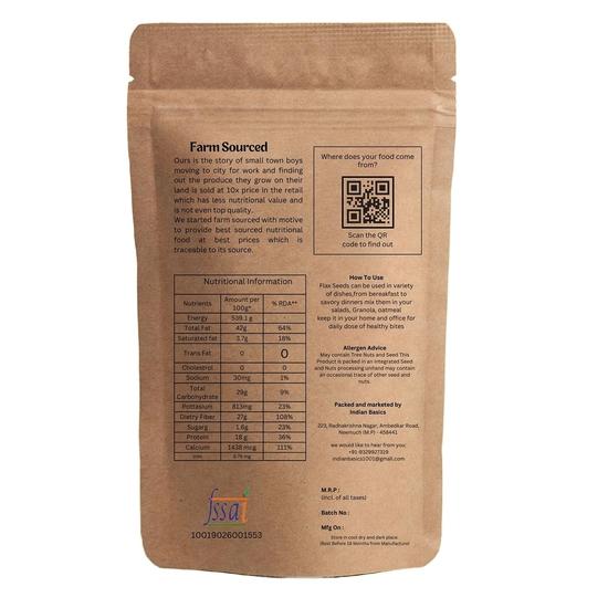 Farm Sourced Flax Seeds 900gm (Alsi Seeds), Rich in High Fibre, Protein and Omega 3, Flax Seeds for Hair Growth and Weight Management
