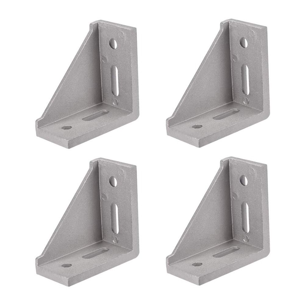 

4 шт. Угловой кронштейн из экструдированного алюминиевого профиля Прямоугольные L-образные кронштейны Соединительная косынка серии 4080