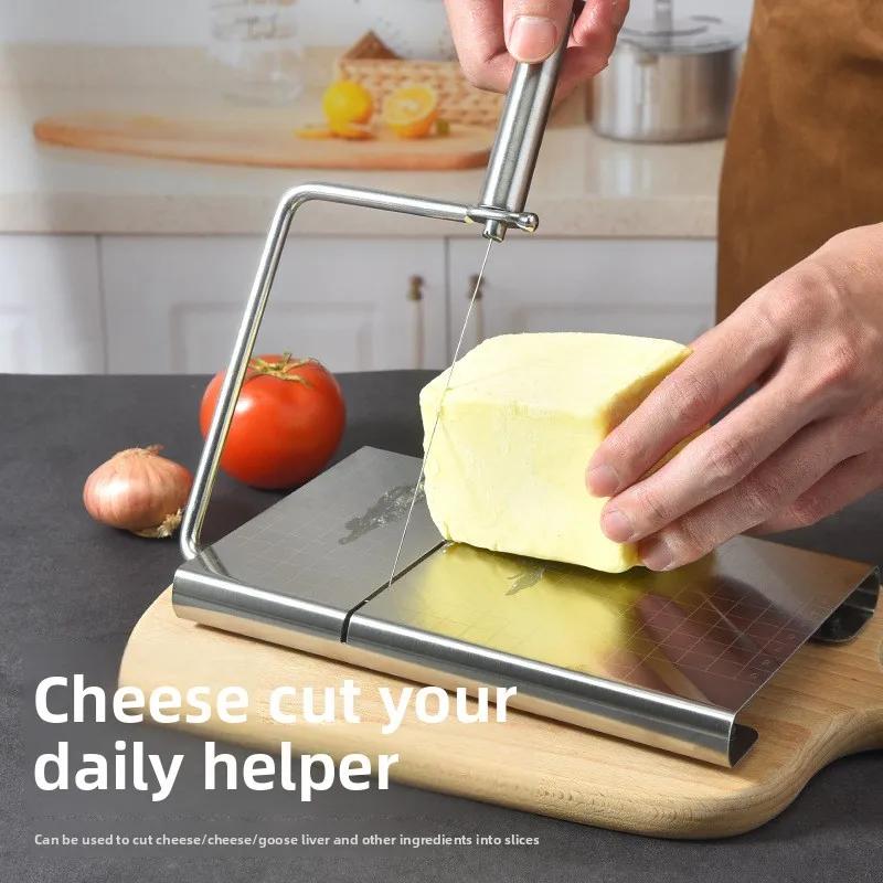 Stainless Steel Cheese Slicer with Scale Kitchen Butter Knife for Home Cheese Slicer Ham Cheese Slicer