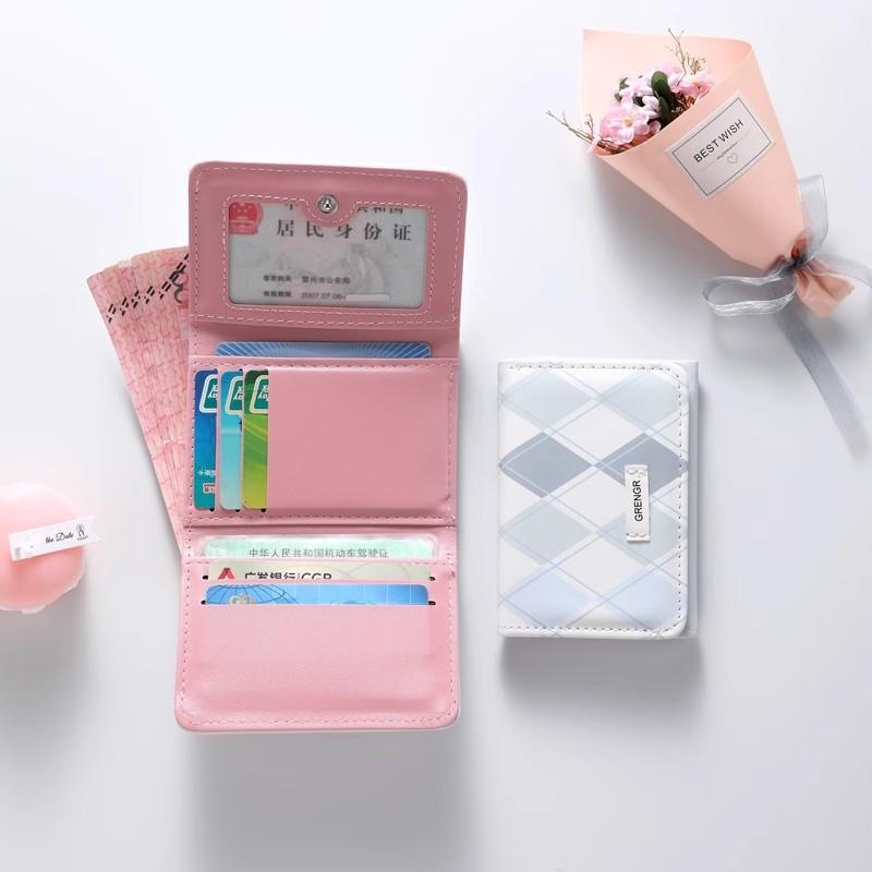 Plaid Wallet Simple Multifunctional Student Wallet Change Card Bag