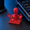 3D-gedrucktes Schreibtischornament, Lustige rote Alien-Skulptur mit motivierenden Zitaten für Schreibtischdekoration von Büroangestellten, Stressabbau-Spielzeuggeschenke für Kollegen