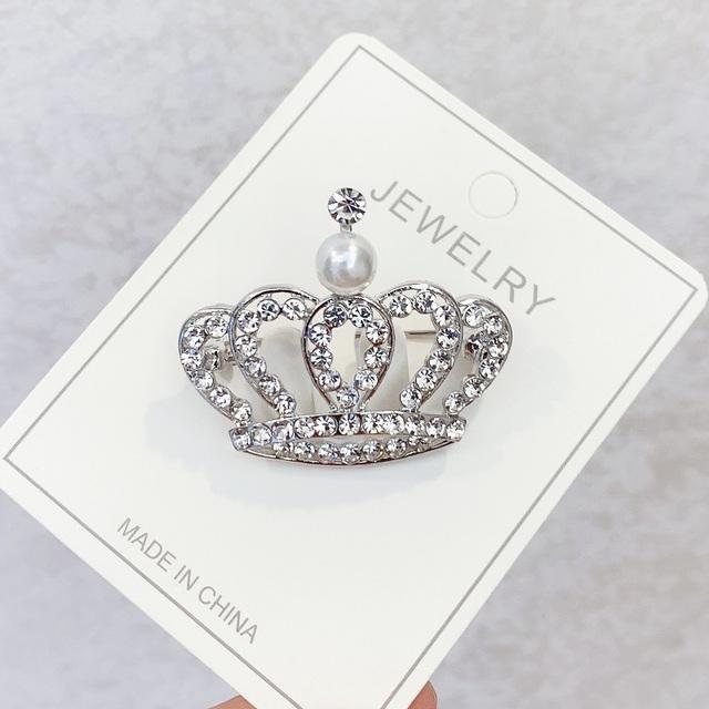 

Модная парная брошь в виде короны со стразами для женщин, броши-булавки, ювелирные изделия, аксессуары, шарм, одежда, подарки