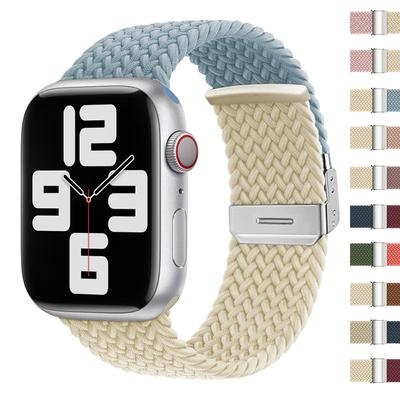Örgülü Döngü Apple Watch 8 Ultra 7 Bant 49mm 41mm 45mm Naylon Correa Bilezik IWatch Serisi 7 6 3 4 5 SE 38mm 40mm 42mm 44mm
