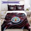 Manchester City Pattern Printed 3PCS Bedding Set Soft Skin-Friendly Washable Duvet Cover & Pillowcases Set All Season Bedroom