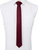 [JEMYGINS] Men's Burgundy Wine Red Tie, Extra Narrow Tie, Skinny Tie, 6cm Wide, Slim, for Young Men, Washable