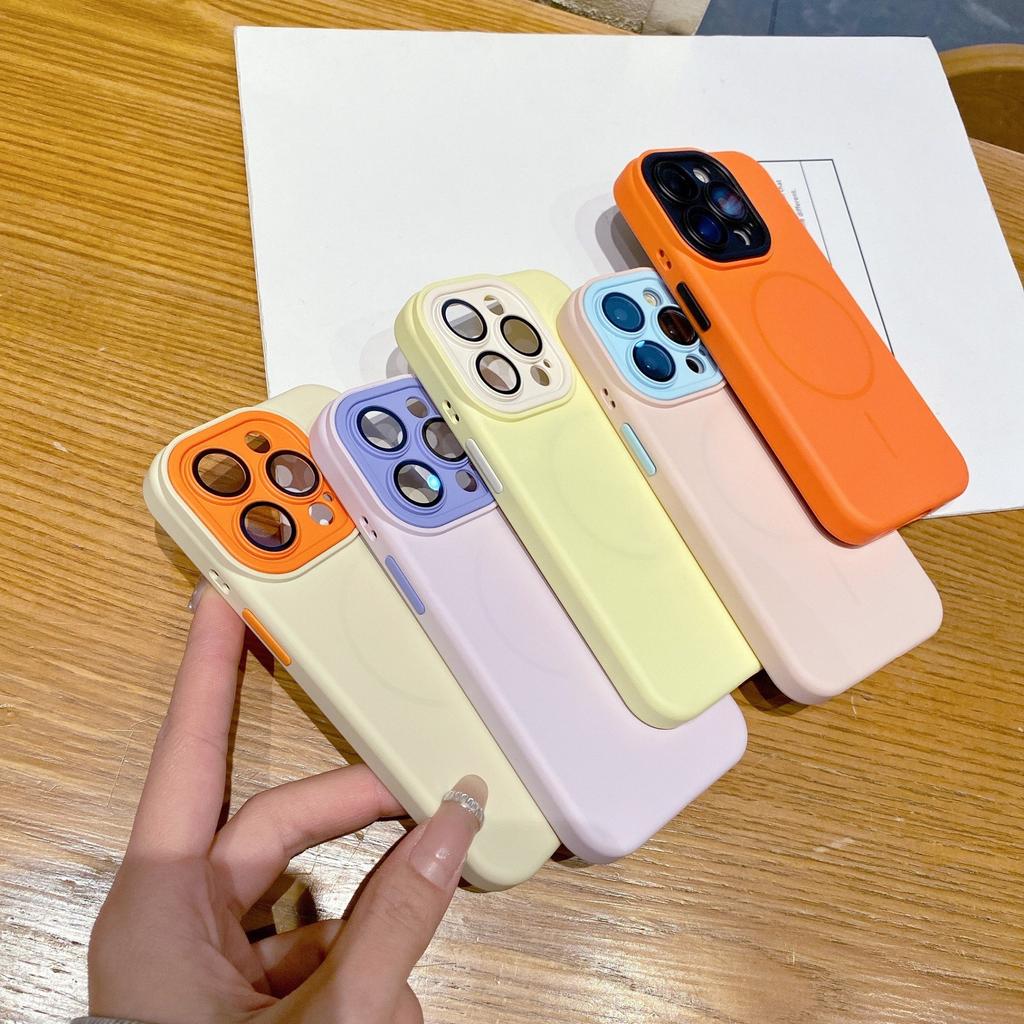Applicable To Apple 11pro Contrasting Color Magnetic Case 11 Fashionable Mobile Phone Case 11promax Mobile Phone Protective Case 11 Anti-drop