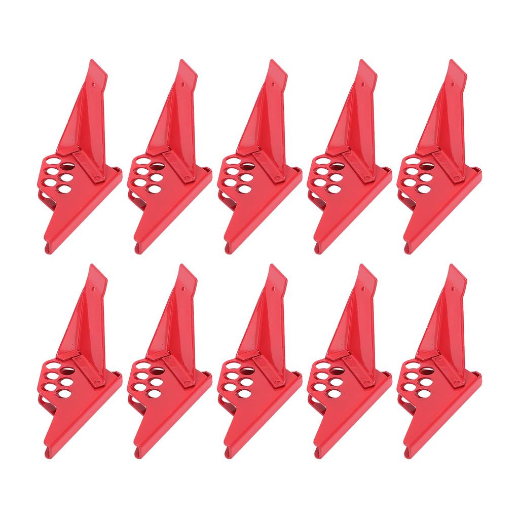 10pcs Ball Valve Lock Safety Lockout Stainless Steel Small Red for 38?76mm/1.5?2.99in Stem Diameter