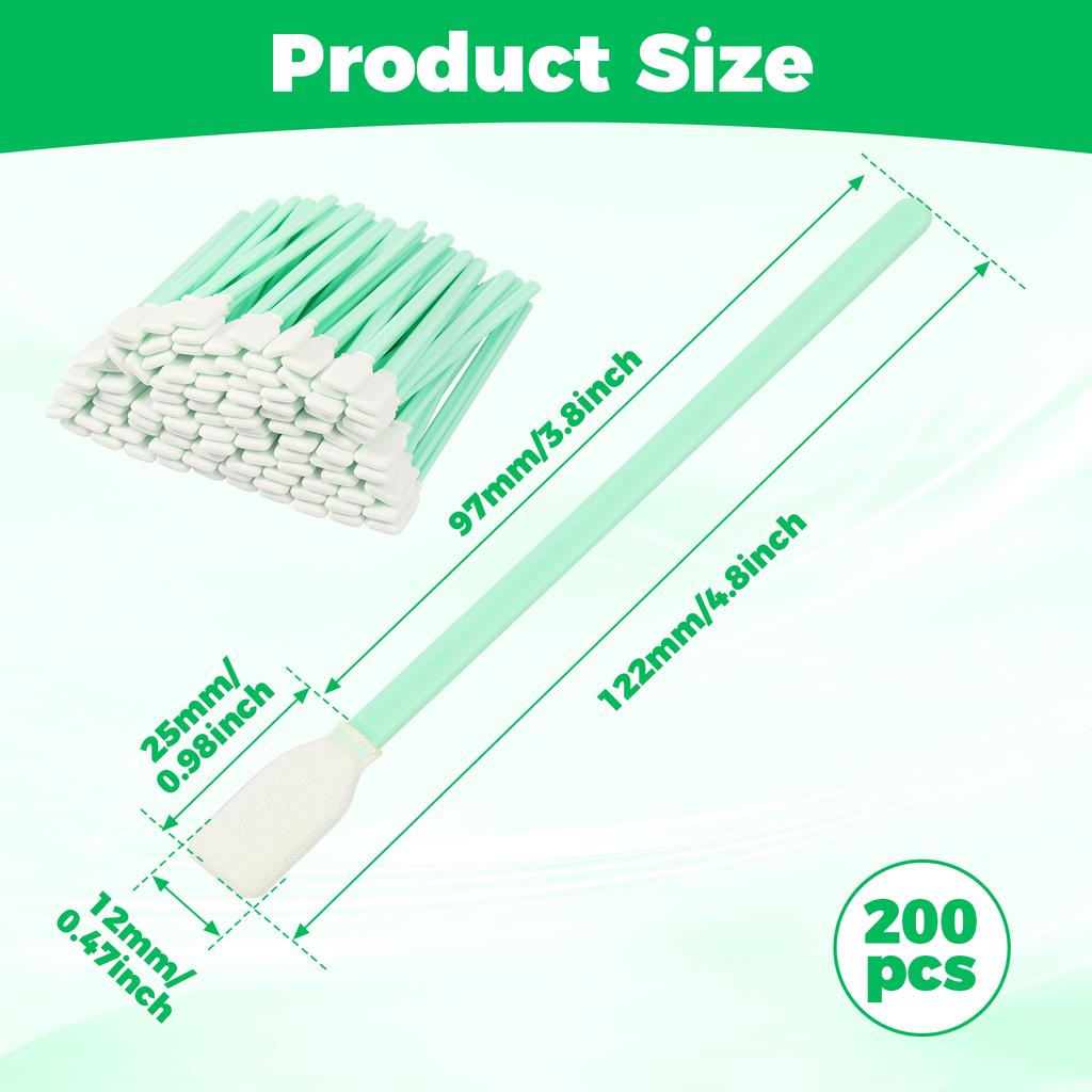 200PCS Foam Cleaning Swabs Sticks Dust-Free Cleaning Sponge Tip Swab Stick for Camera Lense, Swab Wiper for Lab Equipment