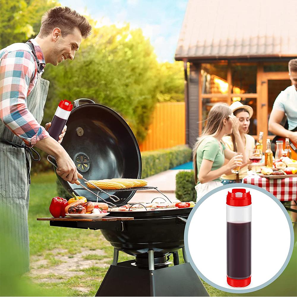 3 pcs 16 oz Sauces Squeeze Bottles for Ketchup Salad Sauce Oil Sour Cream NEW