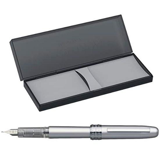 Platinum Fountain Pen Plaisir Medium Ice White PGB-1000B#3-3