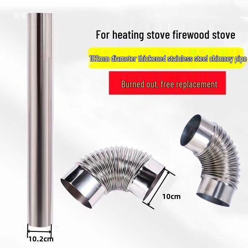 Stainless Steel Chimney Elbow for Wood Stove & Fireplace