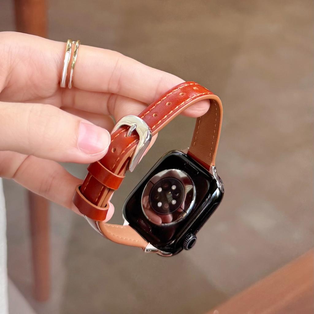 Hochwertiges geöltes Lederarmband für Apple Watch 49 46 45 44 42 41 40mm Mädchen Geschenk für IWatch Vollständige Serienmodelle S11 S10 S9 S8 S7