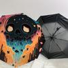 1pc Melting Skull with Stars and Flames Umbrella with Plastic Handle,Suitable for All Seasons Home Travel Outdoor UmbrellaDD396