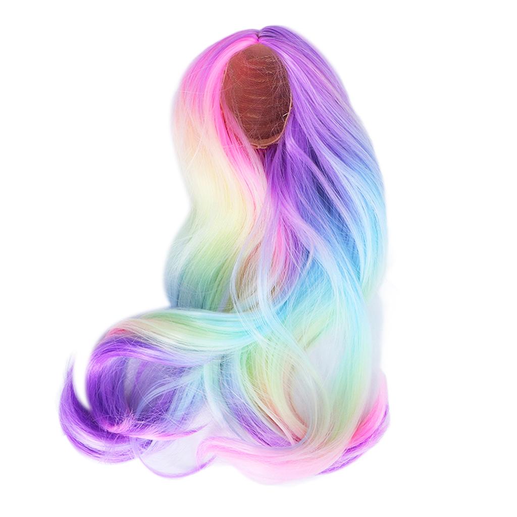 Joint Doll Wig Gradient Color High Simulation Soft Supple 1:3 Doll Wig for 21‑24cm Head Circumference Dolls