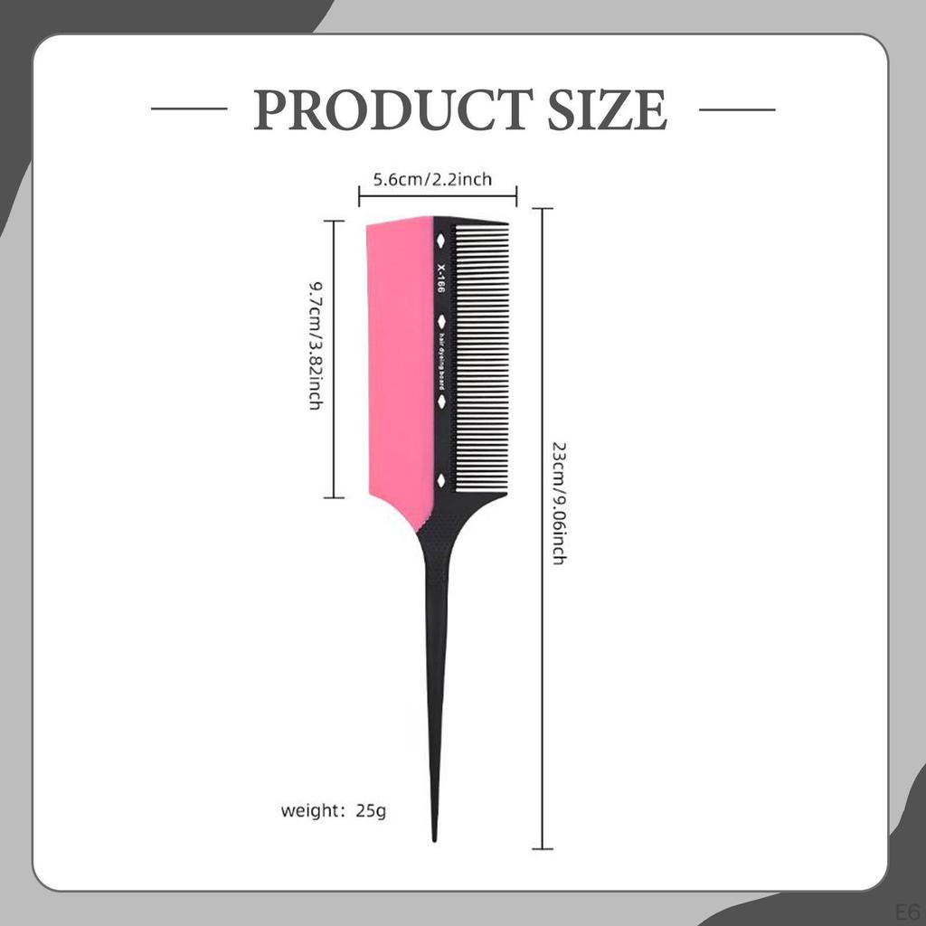 Hair Coloring Comb, Dyeing Highlighting Ergonomically Shaped, Made of PP for Efficient