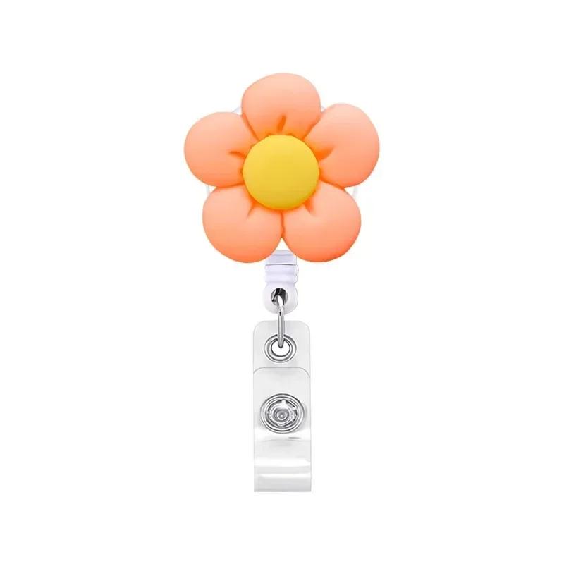 1 pieza Portatarjeta de identificación de trabajo con carrete retráctil para insignia de enfermera/doctor, llavero, accesorios para insignias, regalos para mujeres