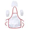 Children‘s Cooking Apron Set 3Pieces: Elastic Band Chef Hat, Oversleeves & Bib Apron with Pocket for Mess-Free Baking