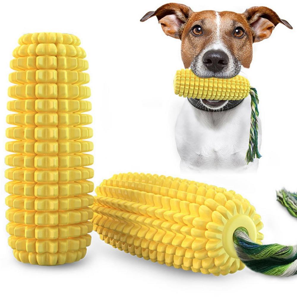 Dog toys, pet supplies, acoustic corn dog toys. Cotton rope, grinding rod