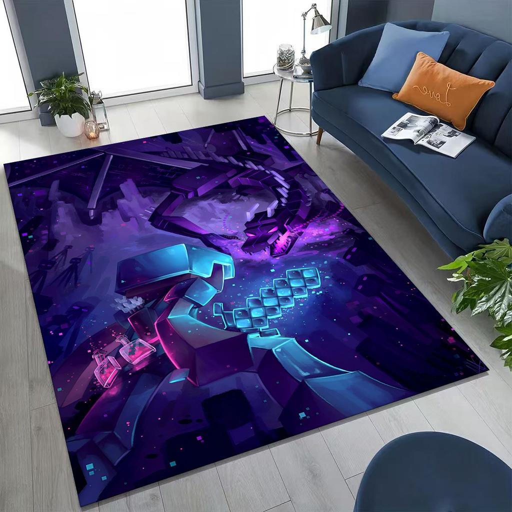 Cartoon S-Sandboxs 3D Game Carpet Rug for Bedroom Living Room Sofa Home Doormat Decor,Large Kids Play Non-slip Floor Mat Gift