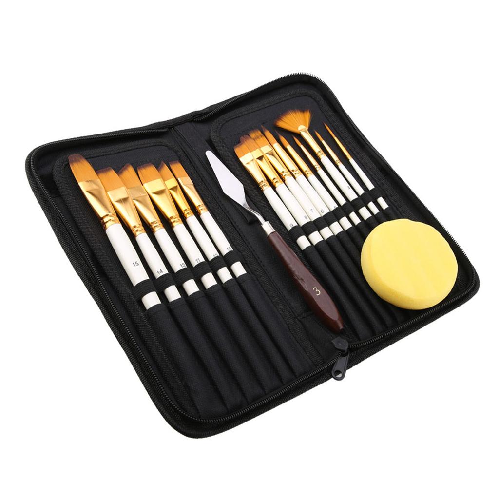 Paint Brushes Set Wood Handle Artist Watercolor Brushes for Gouache Watercolor Painting Tools