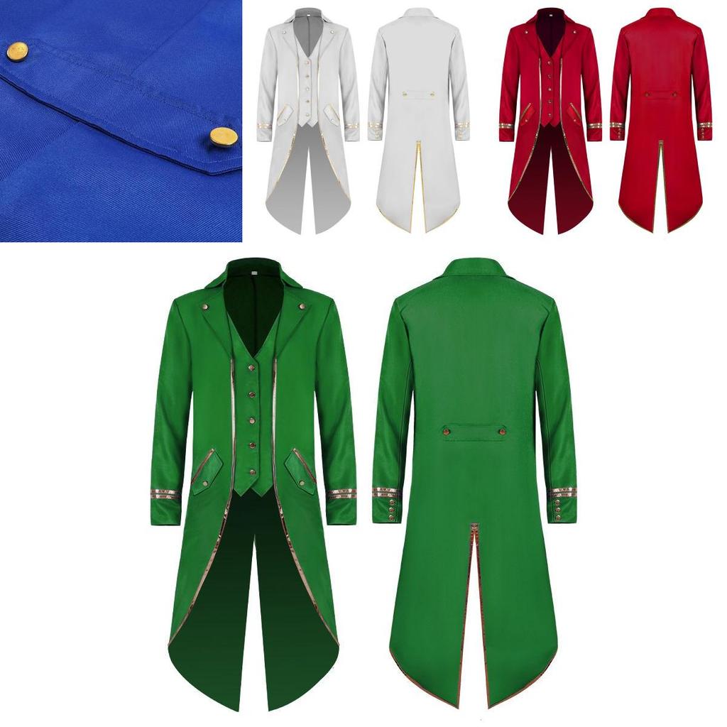 Elegant Steampunk Long Tailcoat Tuxedo For Halloween