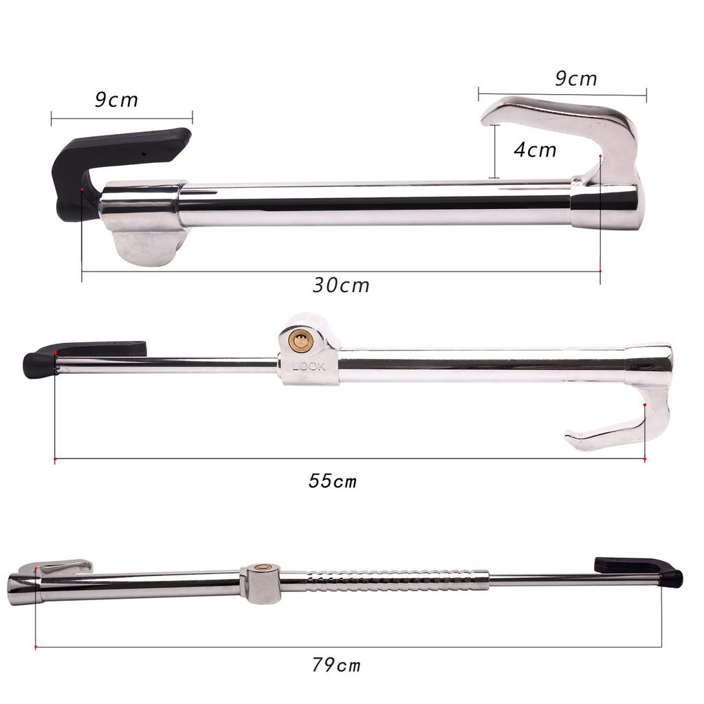 FARBIN Car Steering Wheel Car Brake Wheel Emergency Dual Protection for Personal Defense and Theft Prevention Steering Wheel Anti-Theft Lock, Lock,