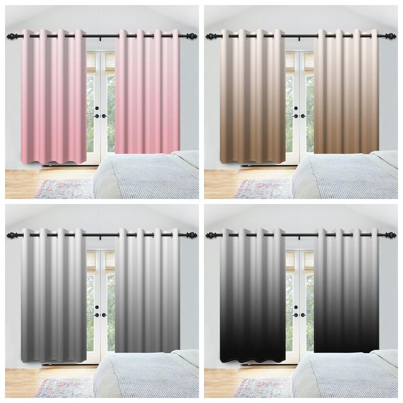 Moderne Kleurverloop Gordijnen Meerdere Opties Minimalistisch Slaapkamer Woonkamer Decoratieve Raambekleding Gordijn Lichtblokkerend Voor Ruimte Polyester