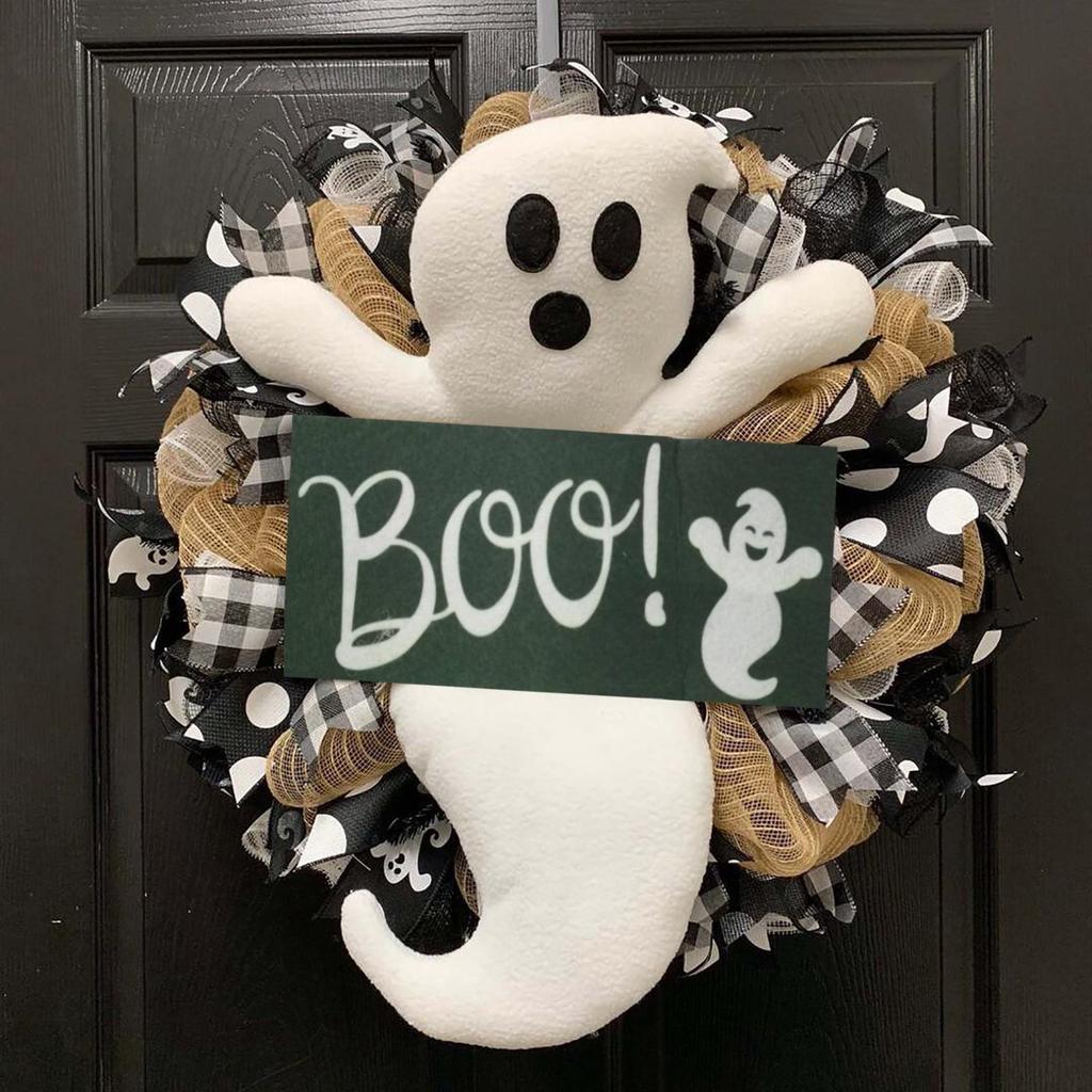 Halloween Ghosts Wreath Cartoon Úsměv Duchové Podzimní věnce Home Party Závěsné přívěsky Dekorační potřeby