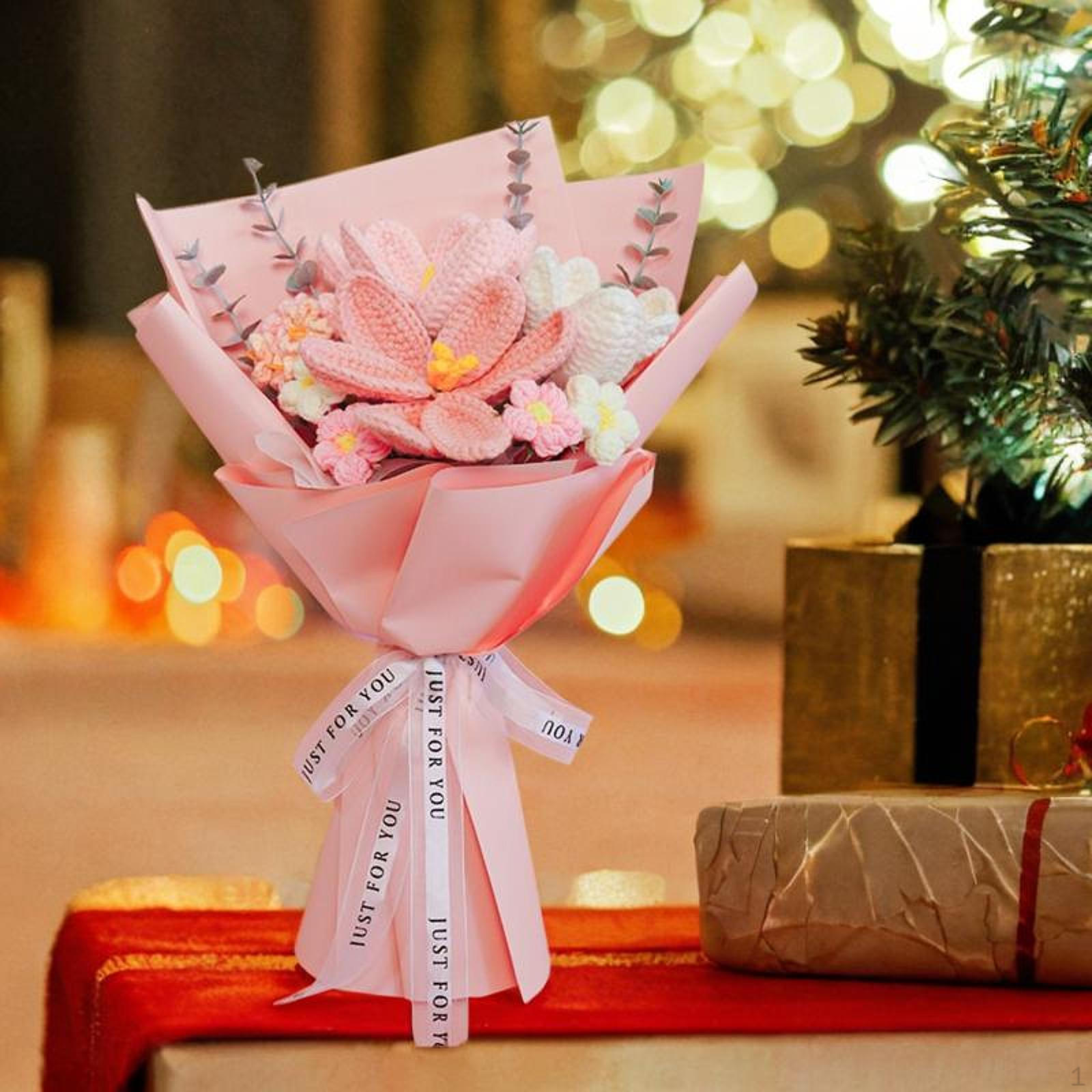 

Художественный набор для вязания крючком цветов для домашнего использования в честь любимых розовый