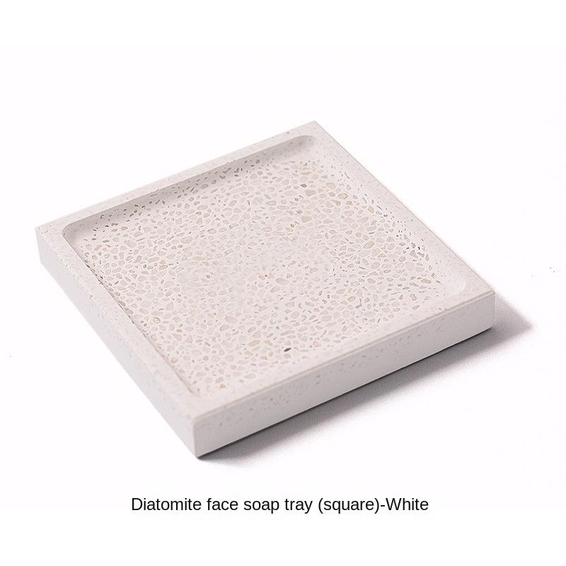 

Home Diatomaceous Earth Water-absorbent Soap Dish Bathroom Handmade Soap Dish белый