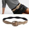 Fashion Waist Belt with Double Stud Row Design Adjustable Pin Buckles Belt for Women Teen Girl Enthusiasts Accessories
