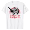 Retro Sunburst TShirt Transformers Optimus Prime Futuristic Font Graphic Print Crew Neck Cotton Trendy High Street Fashion Tops