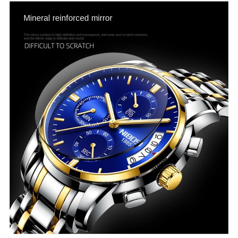 NIBOSI Uhren Business Herrenuhr Multifunktions-Sechs-Pin-Quarzuhr