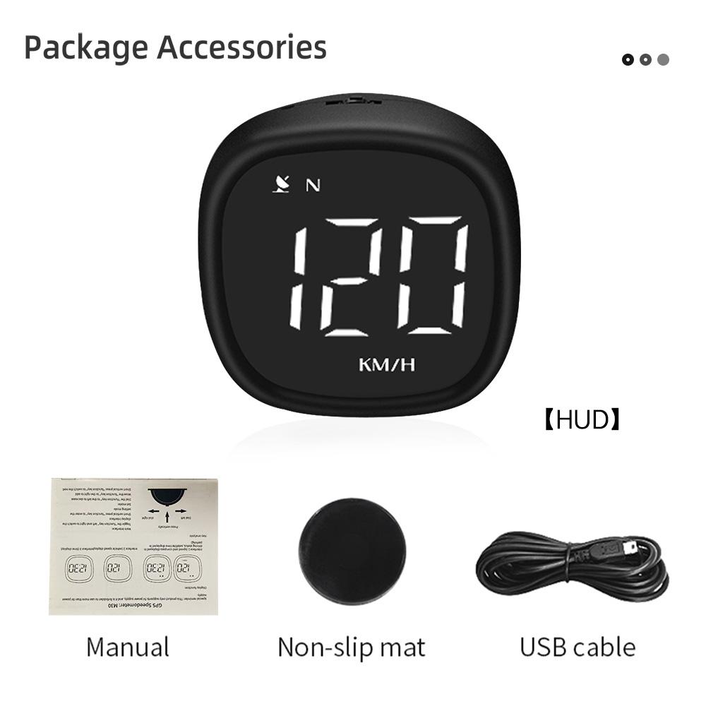 Car GPS Speedometer M30 HUD Head Up Display Compass Overspeed Alarm Digital Car Gauge MPH KMH Display Car Accessory For All Car
