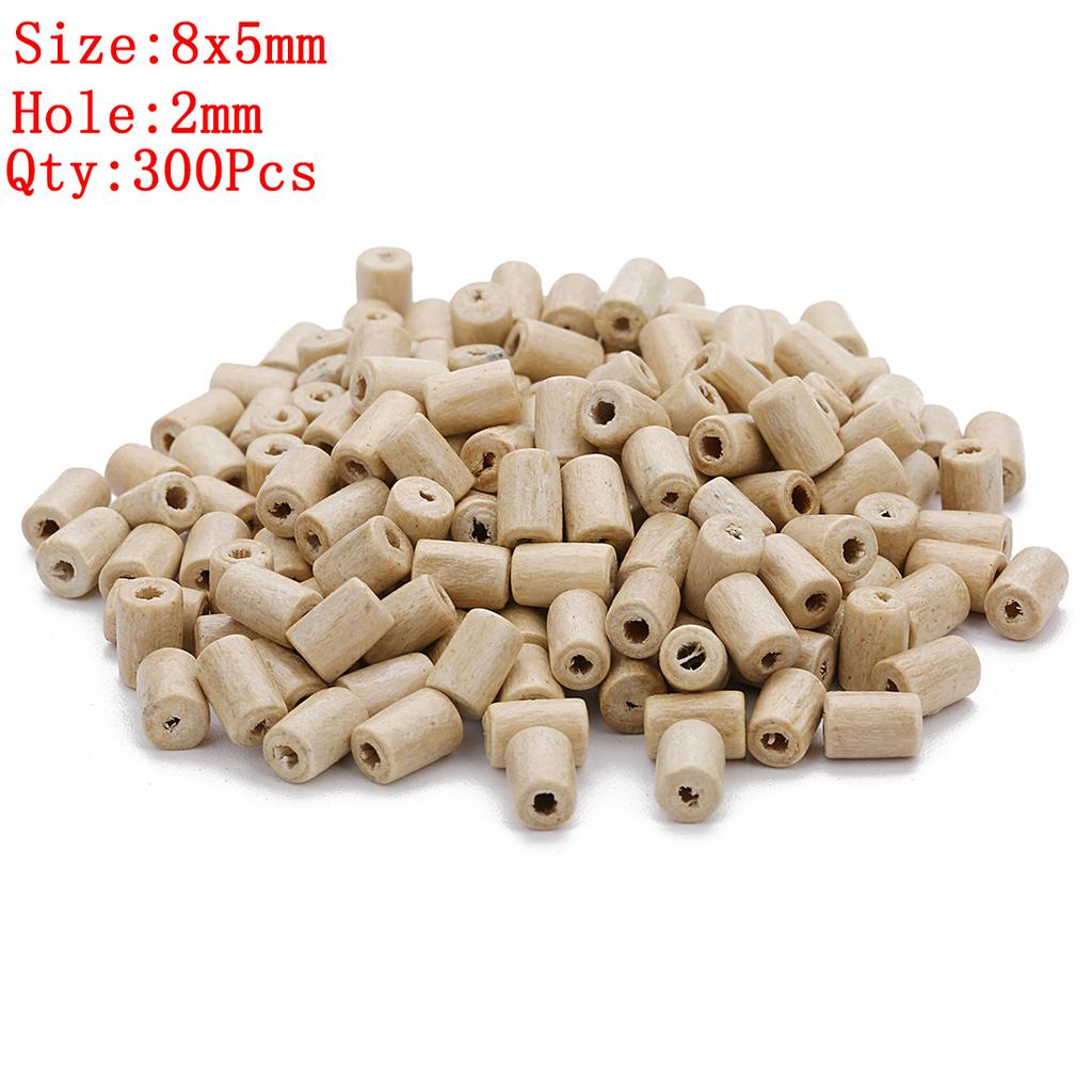 Natural Round Wood Beads Oval Loose Spacer Rosary Bead Large Hole Jewelry Bracelets Diy Unsex Charm Wholesale Supplies