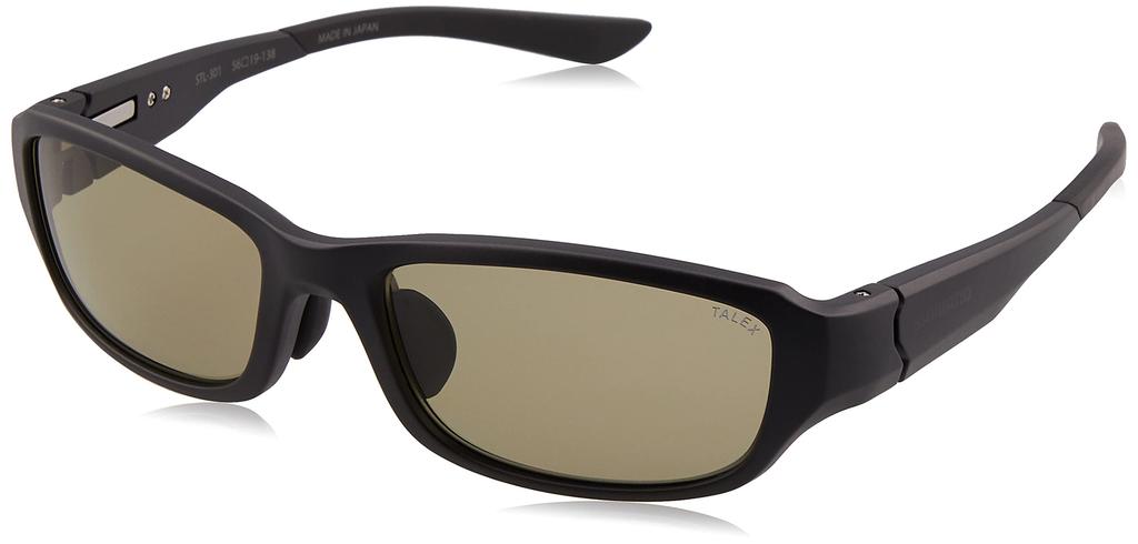 SHIMANO STL301 Polarized Fishing Matte Sports Sunglasses, Black/TrueView UJ-301V