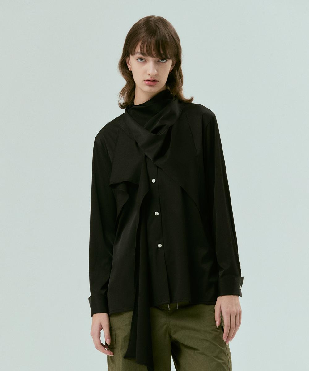 Sillen Scarf Blouse (Black) Black/Free