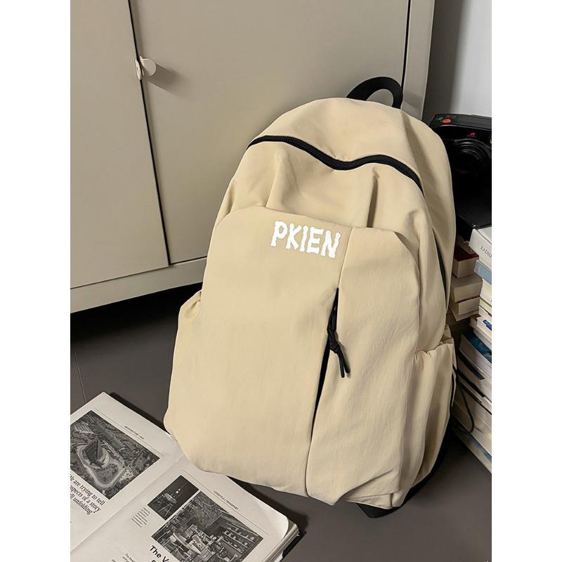 

Рюкзак для отдыха Новый школьный рюкзак для ученика средней школы большой вместимости Простой рюкзак хаки