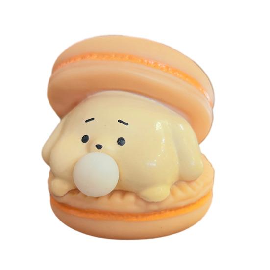 

Bubble Animal Macaron Fidget Toy Stress Relief Dog Cat Rabbit Frog Squeeze Sensory Toy Anti-Anxiety Soft Stress Ball Pinch Desk Toy помаранчевий
