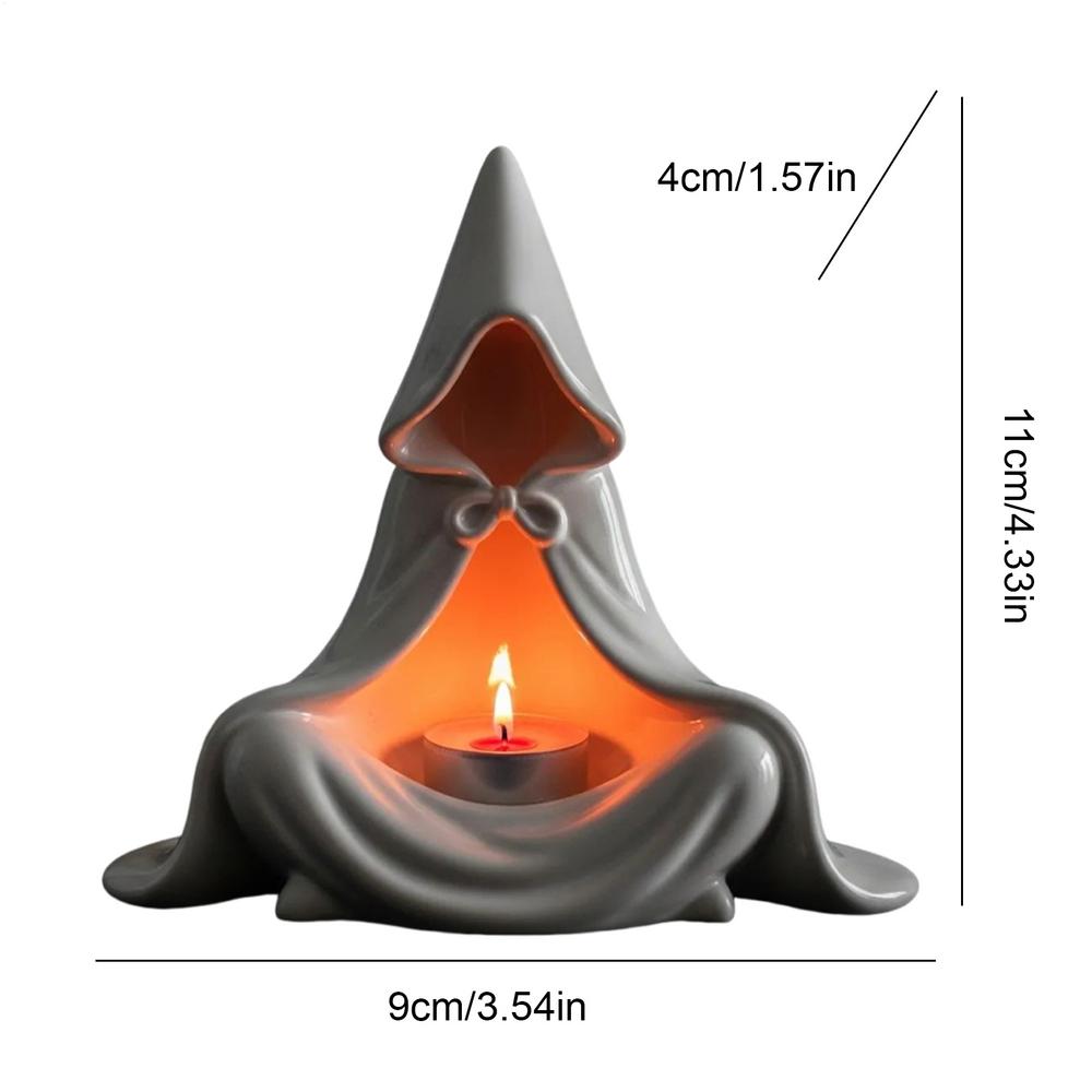 

Хэллоуин Подсвечники Домашнее украшение Подсвечник Декоративный Подсвечник в форме призрака ведьмы для осеннего сезона Школа белый