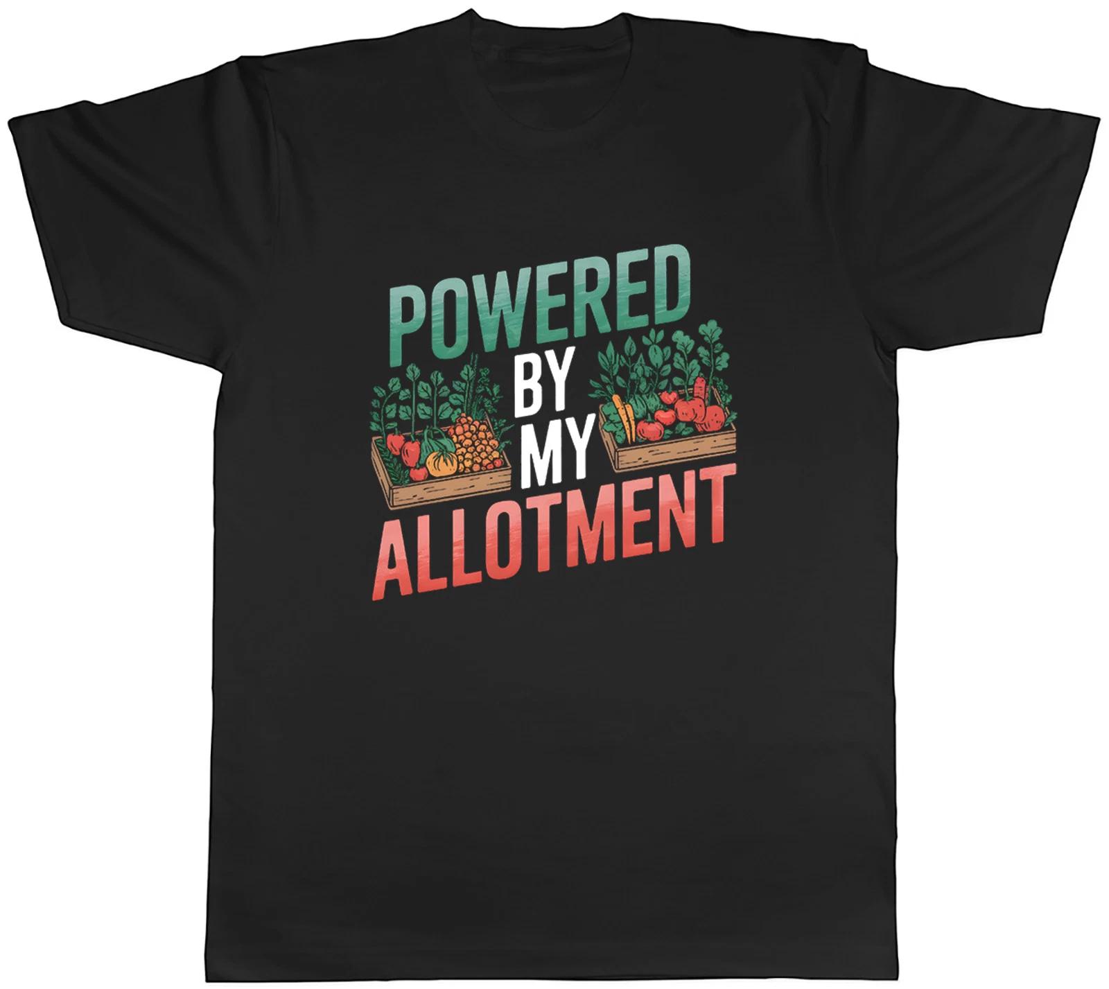 Powered by My Allotment Veggie Plants Garden Mens T-Shirt Tee Gift Top S