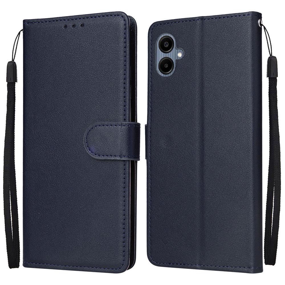 For Samsung Galaxy A25 5G (Global) (161.0mm) Case Wallet Stand Litchi Texture Genuine Cow Leather
