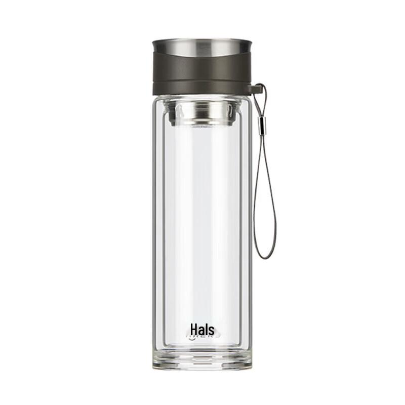 Haers Portable Double-Wall Glass Tea Infuser Bottle