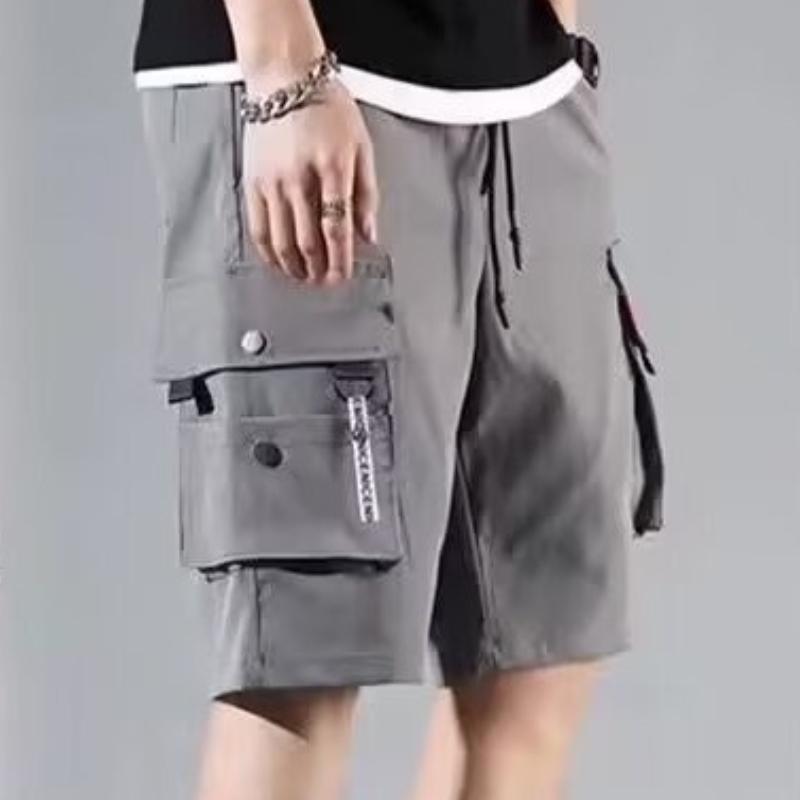 Summer American Black Work Shorts Men's Casual Mid-pants Loose Men's Five-point Pants